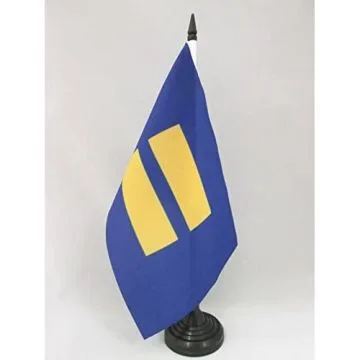 DRAPEAU DE TABLE EGALITÉ 21x14cm - PETIT DRAPEAUX DE BUREAU DROITS DE L\'HOMME 14 x 21 cm