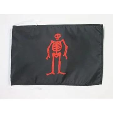 DRAPEAU PIRATE EDWARD LOWE 45x30cm - PAVILLON CORSAIRE TÍ?TE DE MORT 30 x 45 cm haute qualité