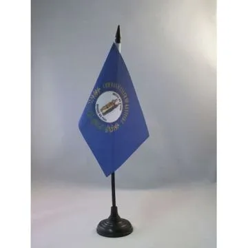 DRAPEAU DE TABLE KENTUCKY 15x10cm - PETIT DRAPEAUX DE BUREAU ETAT AMÉRICAIN - USA - ETATS-UNIS 10 x 15 cm