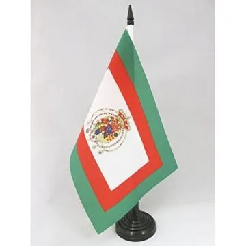 DRAPEAU DE TABLE ROYAUME DES DEUX-SICILES 1848?1860 21x14cm - PETIT DRAPEAUX DE BUREAU ITALIEN ANCIEN - ITALIE 14 x 21 cm