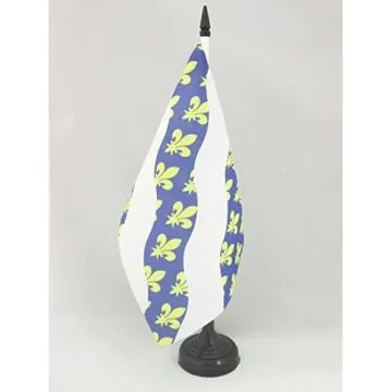 DRAPEAU DE TABLE YVELINES 21x14cm - PETIT DRAPEAUX DE BUREAU DÉPARTEMENT FRANÇAIS - ÎLE-DE-FRANCE 14 x 21 cm