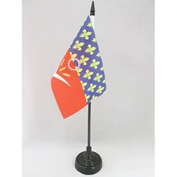 DRAPEAU DE TABLE SEINE-SAINT-DENIS 15x10cm - PETIT DRAPEAUX DE BUREAU DÉPARTEMENT FRANÇAIS - ÎLE-DE-FRANCE 10 x 15 cm