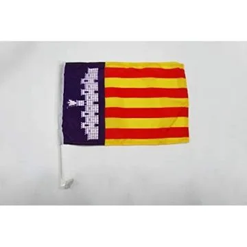 Drapeau de voiture Mayorque 45x30cm - Carflag de Mallorca - Espagne 30 x 45 cm