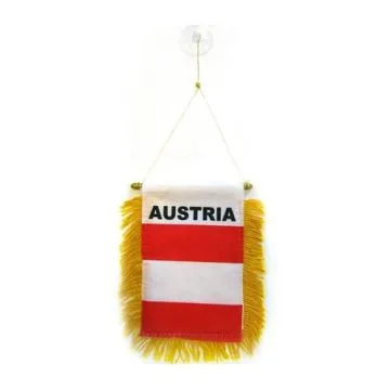 FANION AUTRICHE 15x10cm - Mini drapeau AUTRICHIEN 10 x 15 cm spécial voiture - Bannière