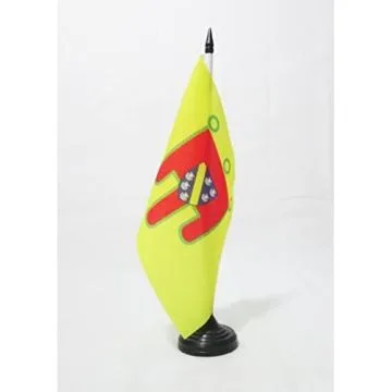 DRAPEAU DE TABLE CANTAL 21x14cm - PETIT DRAPEAUX DE BUREAU DÍ?PARTEMENT FRANÍ?AIS - AUVERGNE 14 x 21 cm