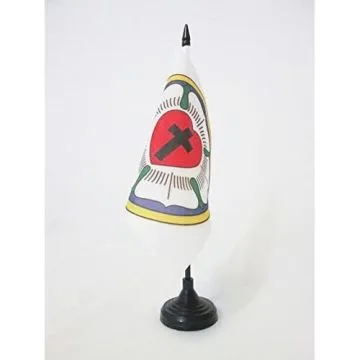 DRAPEAU DE TABLE LUTHÍ?RANISME 15x15cm - PETIT DRAPEAUX DE BUREAU LUTHÍ?RIANISME - PROTESTANTISME MARTIN LUTHER 15 x 15 cm