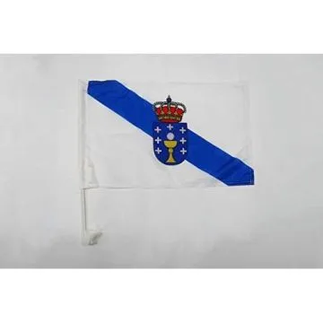 Drapeau de voiture Galice 45x30cm - Carflag de Galicia - Espagne 30 x 45 cm