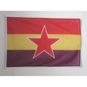PAVILLON NAUTIQUE ESPAGNOL RÍ?PUBLICAIN ARMÍ?E POPULAIRE 45x30cm - DRAPEAU DE BATEAU ESPAGNE RÍ?PUBLICAINE 30 x 45 cm
