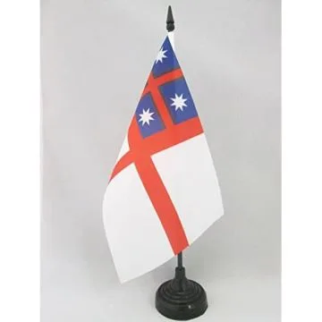 DRAPEAU DE TABLE CONFÉDÉRATION DES TRIBUS UNIES DE NOUVELLE-ZÉLANDE 21x14cm - PETIT DRAPEAUX DE BUREAU NÉO-ZÉLANDAIS 14 x 21 cm