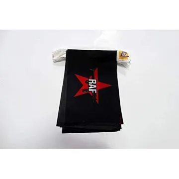 Guirlande 6 mètres 20 Drapeaux Fraction armée rouge 21x15 cm - Drapeau de la bande à Baader 15 x 21 cm