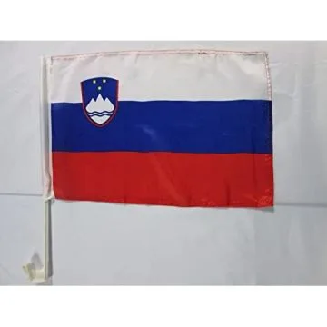 Drapeau de voiture SLOVÉNIE 45x30cm - Carflag SLOVÈNE 30 x 45 cm