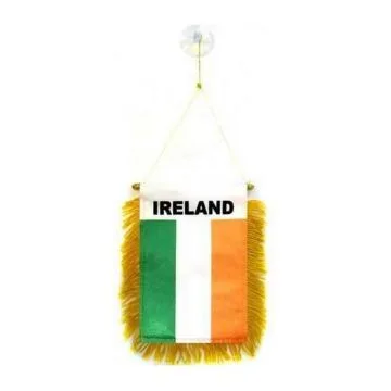 FANION IRLANDE 15x10cm - Mini drapeau IRLANDAIS 10 x 15 cm spécial voiture - Bannière