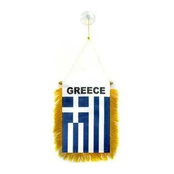 FANION GRÈCE 15x10cm - Mini drapeau GREC 10 x 15 cm spécial voiture - Bannière