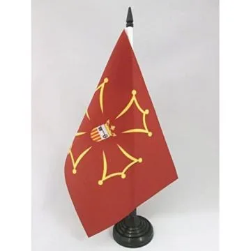 DRAPEAU DE TABLE VAL D\'ARAN 21x14cm - PETIT DRAPEAUX DE BUREAU DU VALLE DE ARÁN 14 x 21 cm