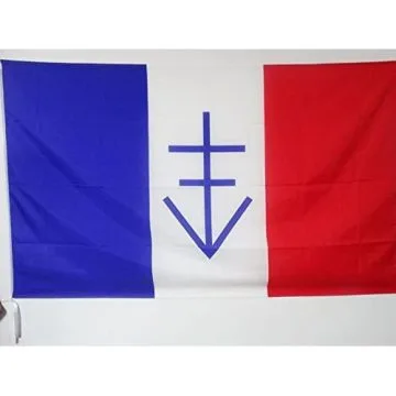 DRAPEAU RÍ?PUBLIQUE LIBRE DU VERCORS 150x90cm - DRAPEAU FRANCE - RÍ?SISTANCE FRANÍ?AISE 90 x 150 cm Fourreau pour hampe