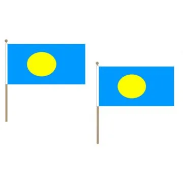 DRAPEAU PALAOS 45x30cm HAMPE en bois - LOT DE 10 DRAPEAUX PALUAN 30 x 45 cm