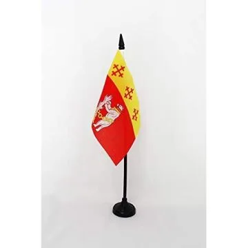 DRAPEAU DE TABLE COMTÉ DE WARWICKSHIRE 15x10cm - PETIT DRAPEAUX DE BUREAU COUNTY OF WARKS. - ANGLETERRE 10 x 15 cm