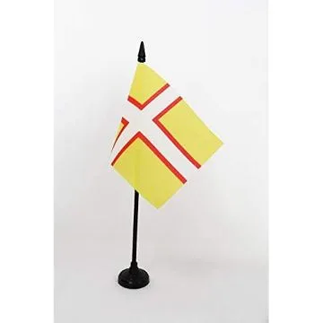 DRAPEAU DE TABLE COMTÉ DE DORSET 15x10cm - PETIT DRAPEAUX DE BUREAU COUNTY OF DORSET - ANGLETERRE 10 x 15 cm