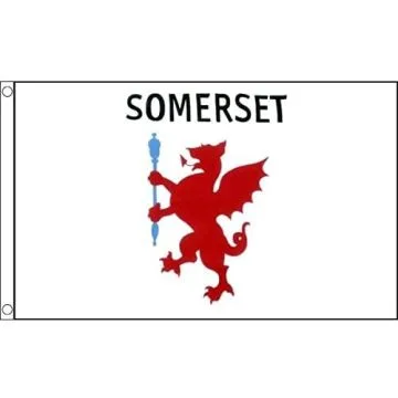 DRAPEAU COMTÉ DE SOMERSET ANCIEN 150x90cm - DRAPEAU COUNTY OF SOMERSET - ANGLETERRE 90 x 150 cm - DRAPEAUX