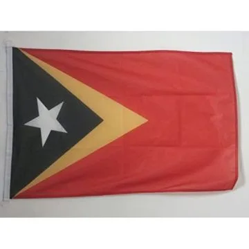 PAVILLON NAUTIQUE TIMOR ORIENTAL 45x30cm - DRAPEAU DE BATEAU TIMORAIS 30 x 45 cm