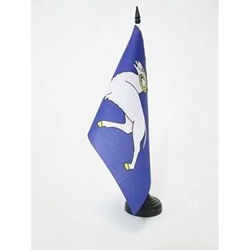 DRAPEAU DE TABLE CORNOUAILLE 21x14cm - PETIT DRAPEAUX DE BUREAU BRO GERNEV EN BRETAGNE 14 x 21 cm
