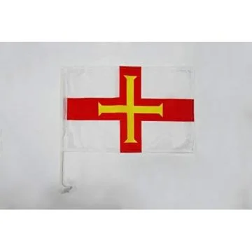 Drapeau de voiture Guernesey 45x30cm - Carflag anglais 30 x 45 cm