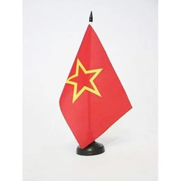 DRAPEAU DE TABLE ARMÍ?E ROUGE DE L\'URSS 1918-1991 21x14cm - PETIT DRAPEAUX DE BUREAU COMMUNISTE 14 x 21 cm