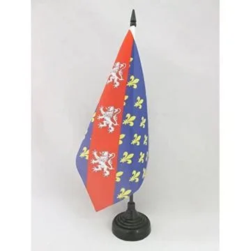 DRAPEAU DE TABLE COMTÉ DE LA MARCHE 21x14cm - PETIT DRAPEAUX DE BUREAU PROVINCE FRANCE - CREUSE 14 x 21 cm
