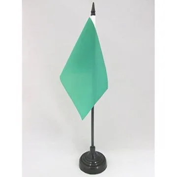 DRAPEAU DE TABLE LIBYE ANCIEN 15x10cm - PETIT DRAPEAUX DE BUREAU LIBYEN 10 x 15 cm