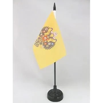 DRAPEAU DE TABLE RUSSIE WWI 15x10cm - PETIT DRAPEAUX DE BUREAU RUSSE 10 x 15 cm