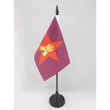 DRAPEAU DE TABLE CASTILLA COMUNERA INDÉPENDENTISTE 15x10cm - PETIT DRAPEAUX DE BUREAU CASTILLAN NATIONALISTE 10 x 15 cm