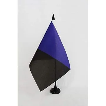 Drapeau de table Anarcho-transhumanisme 21x14cm - PETIT Drapeaux DE BUREAU anarchiste transhumaniste 14 x 21 cm
