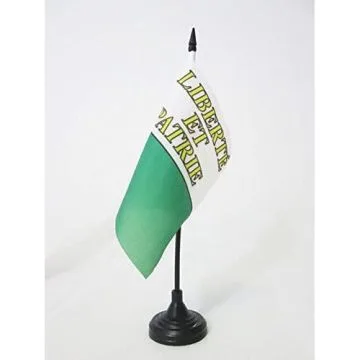 DRAPEAU DE TABLE CANTON DE VAUD 15x15cm - PETIT DRAPEAUX DE BUREAU VAUD - VD SUISSE 15 x 15 cm