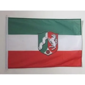DRAPEAU RHÍ?NANIE-DU-NORD-WESTPHALIE 90x60cm - DRAPEAU NORDRHEIN-WESTFALEN - LAND ALLEMAGNE 60 x 90 cm Spécial Extérieur - DRAPEAUX