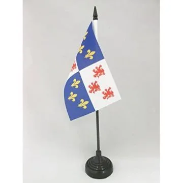 DRAPEAU DE TABLE PICARDIE 15x10cm - PETIT DRAPEAUX DE BUREAU PROVINCE PICARDE 10 x 15 cm