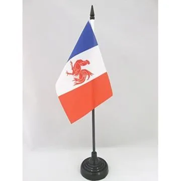 DRAPEAU DE TABLE MOUVEMENT WALLONIE FRANÇAISE 15x10cm - PETIT DRAPEAUX DE BUREAU WALLON FRANÇAIS 10 x 15 cm