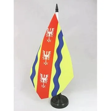 DRAPEAU DE TABLE MEURTHE-ET-MOSELLE 21x14cm - PETIT DRAPEAUX DE BUREAU DÉPARTEMENT MOSELLAN 14 x 21 cm