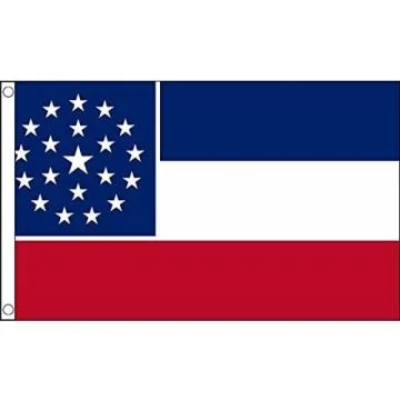 DRAPEAU MISSISSIPPI ALTERNATIF 150x90cm - DRAPEAU DU MISSISSIPPI 90 x 150 cm - DRAPEAUX
