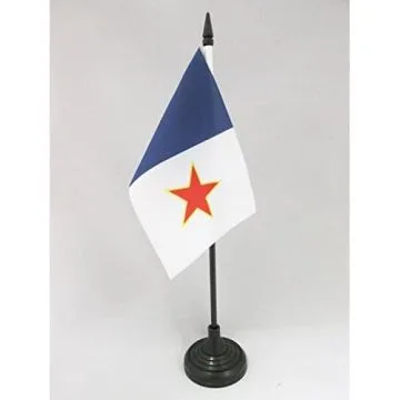 DRAPEAU DE TABLE QUÉBEC INDÉPENDANTISTE FLQ 15x10cm - PETIT DRAPEAUX DE BUREAU QUÉBÉCOIS NATIONALISTE 10 x 15 cm