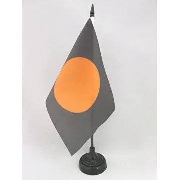 DRAPEAU DE TABLE COMMISSAIRE DE COURSE NOIR ET ORANGE 21x14cm - PETIT DRAPEAUX DE BUREAU PROBLÈME MÉCANIQUE DANGEREUX 14 x 21 cm