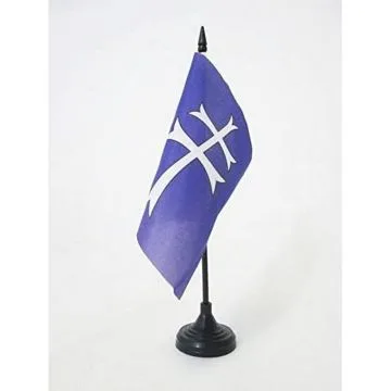 DRAPEAU DE TABLE CONFRÍ?RIE DE L\'ARCHE DU SAINT-ESPRIT 15x15cm - PETIT DRAPEAUX DE BUREAU CONFRÍ?RIE DU SAINT-ESPRIT 15 x 15 cm