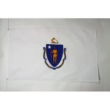 DRAPEAU MASSACHUSETTS 150x90cm - DRAPEAU ETAT AMÉRICAIN - USA - ETATS-UNIS 90 x 150 cm Polyester léger