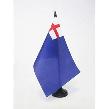 DRAPEAU DE TABLE BLUE ENSIGN BRITANNIQUE 21x14cm - PETIT DRAPEAUX DE BUREAU UK - ROYAUME-UNI 14 x 21 cm