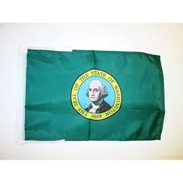 DRAPEAU WASHINGTON 45x30cm - PAVILLON ETAT AMÉRICAIN - USA - ETATS-UNIS 30 x 45 cm haute qualité