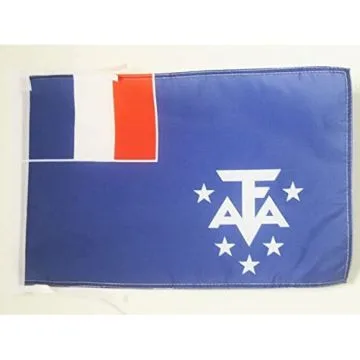 DRAPEAU TERRES AUSTRALES ET ANTARCTIQUES FRANÇAISE 45x30cm - PAVILLON FRANÇAIS - FRANCE 30 x 45 cm haute qualité