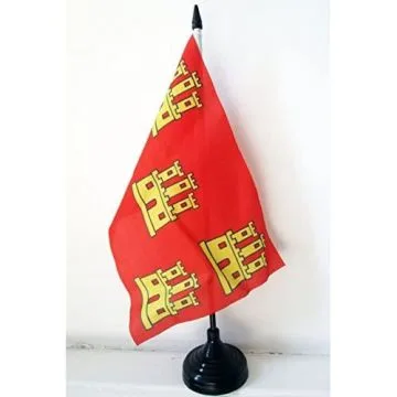 DRAPEAU DE TABLE POITOU-CHARENTES 21x14cm - PETIT DRAPEAUX 14 x 21 cm PICTO-CHARENTAIS - FRANCE - Bureau