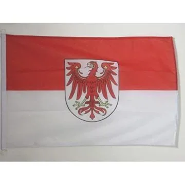 PAVILLON NAUTIQUE BRANDEBOURG 45x30cm - DRAPEAU DE BATEAU BRANDENBURG - LAND ALLEMAGNE 30 x 45 cm