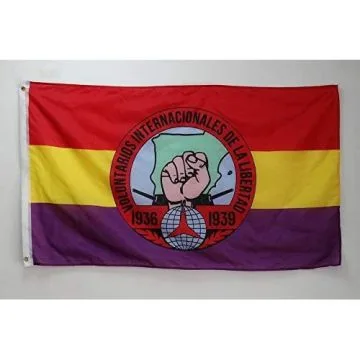 Drapeau Espagne Volontaires Internationaux Liberté 150x90cm - Drapeau espagnol républicain 90 x 150 cm - Drapeaux