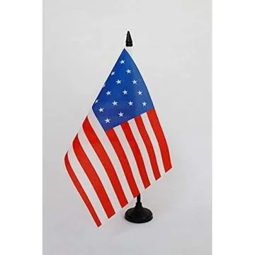 Drapeau de table Etats-Unis 1820-1822 23 étoiles 21x14cm - PETIT Drapeaux DE BUREAU américain ancien 14 x 21 cm