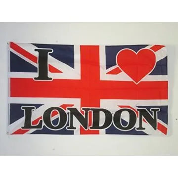 I Love London Flag 2' x 3' 100D polyester grommets